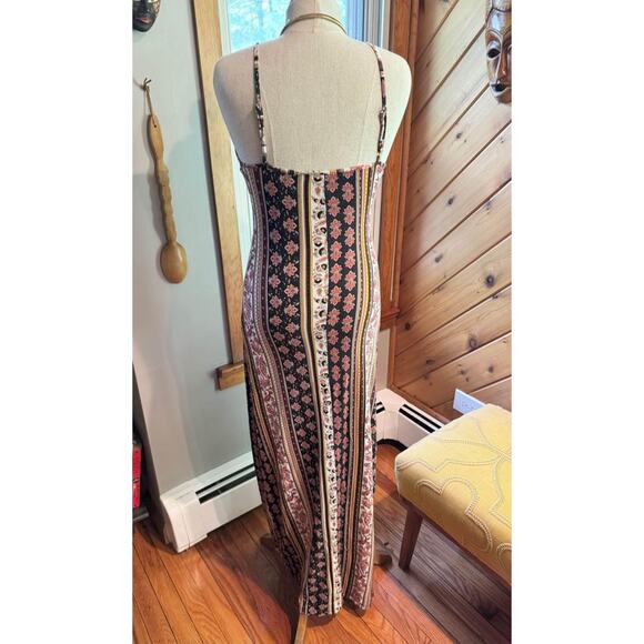 Bohemian Striped Maxi Floral Dress - Picture 7 of 8